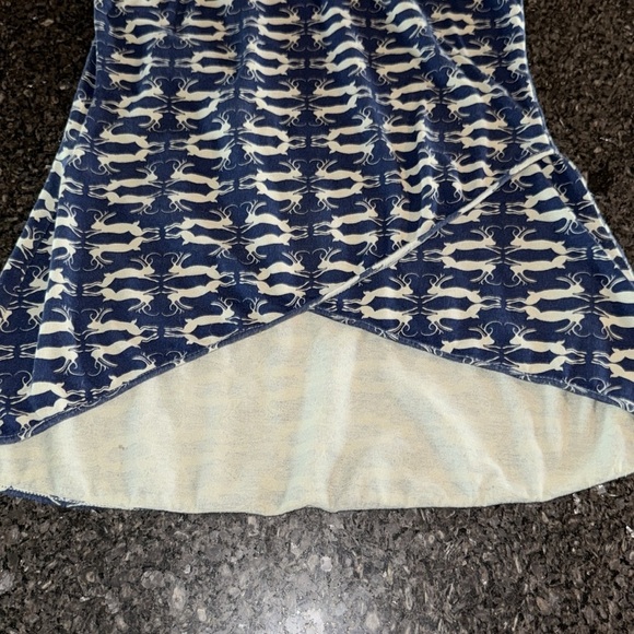 Effie’s Heart Cut Out Allover Jackalope Print Crossed Hem Top - Picture 7 of 9